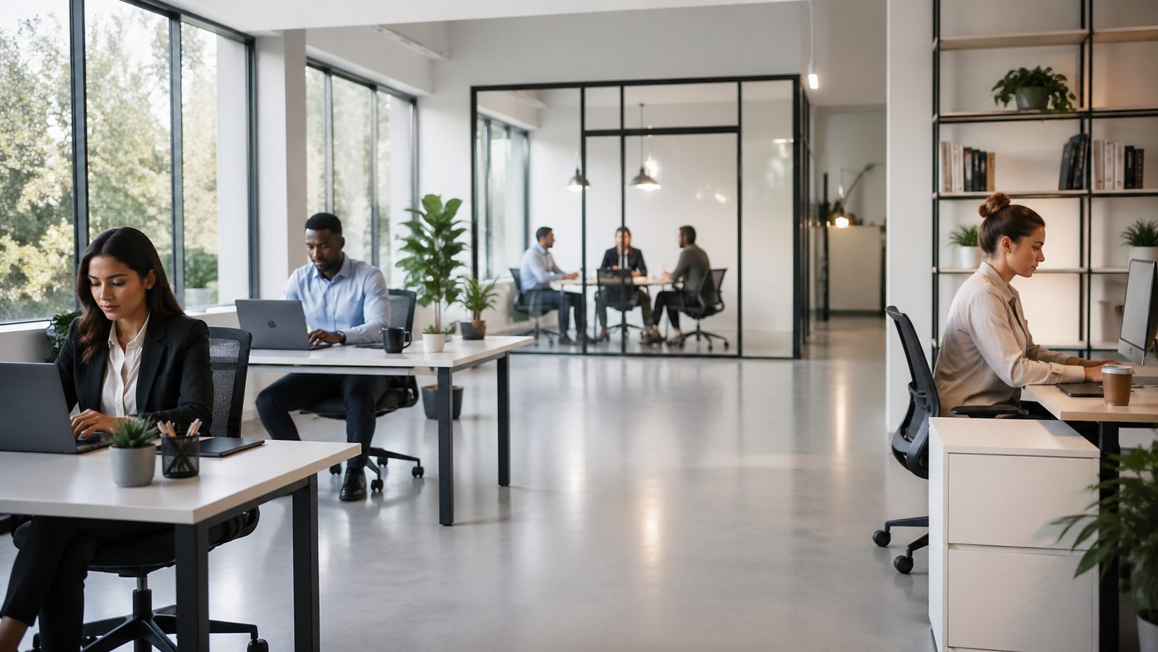 Bureaux propres et lumineux favorisant la concentration des équipes au travail