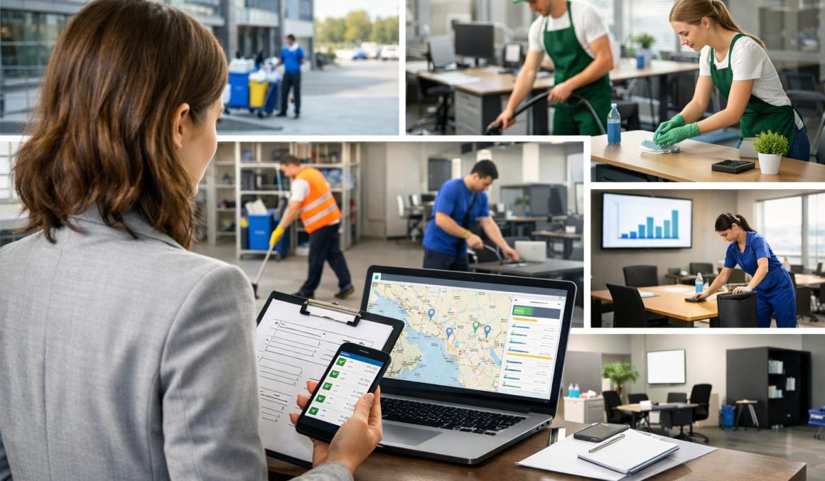 Responsable supervisant l’entretien harmonisé de bureaux sur plusieurs implantations dans un environnement professionnel moderne